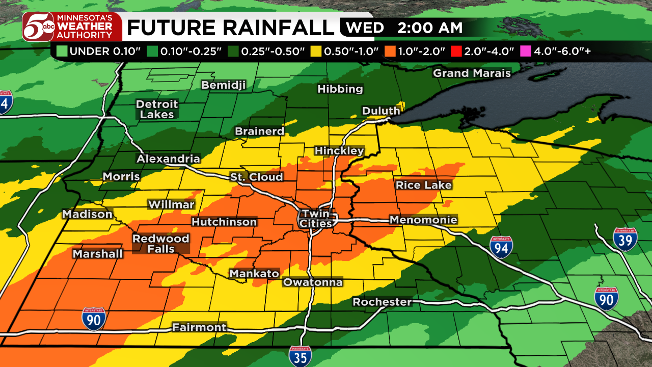 Rainy start to week, warmer days return — KSTP 5, Fridley Community news