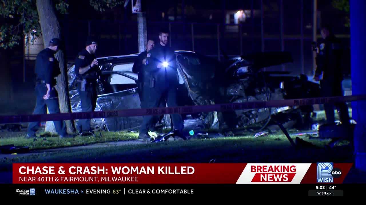 Woman killed after police chase from Germantown ends in Milwaukee crash — WISN 12 Milwaukee, Fridley Community news