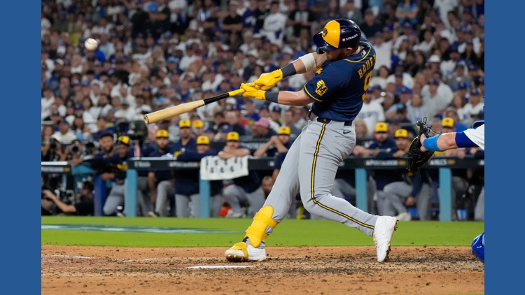 Brewers stun Dodgers with back-to-back homers in 7th inning and take 3-0 lead in NLCS with 6-2 win — KARE 11 Sports, Fridley Sports news